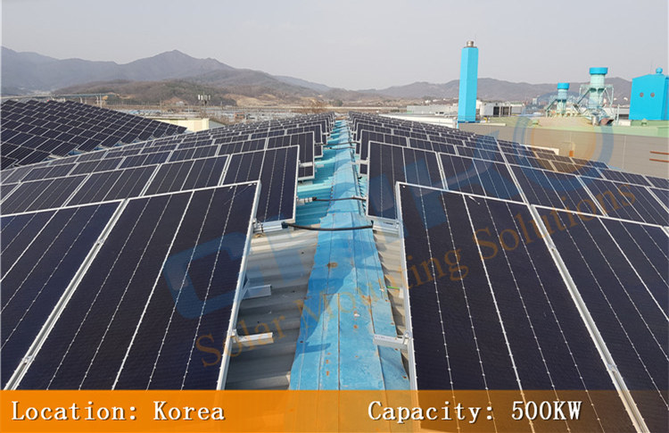 韓国500KW屋根案件-チコ太陽光架台CK-CTA