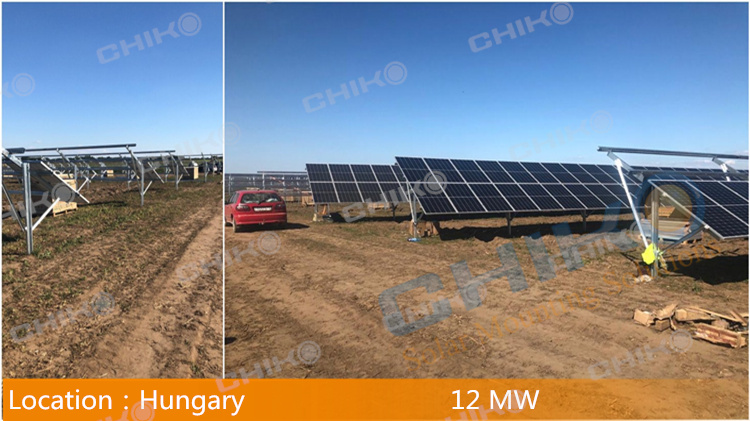 ハンガリー12 MW地面プロジェクト-チコ一本足太陽光架台システム