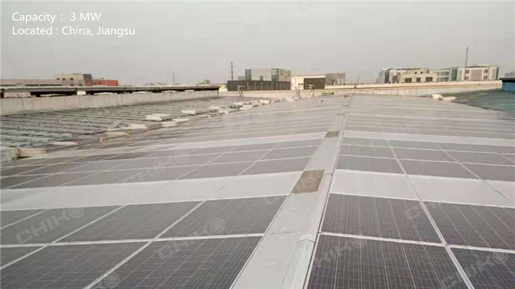 江蘇省常州3MW-チコソーラーBIPV防水太陽光架台プロジェクト